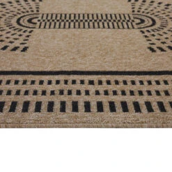 Jute Tone Aztec Area Rug - Prele -Carpet Discount Store 09104C RVR JUTEBLACK12 1027 JUTE 3copy