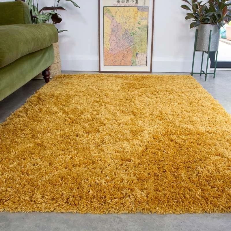 Super Soft Luxury Yellow Shaggy Runner Rug 6 Super Soft Luxury Yellow Shaggy Runner Rug - Image 6