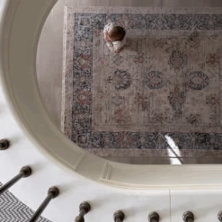 Blue Foral Motif Area Rug - Nava -Carpet Discount Store BankHoliday Ireland