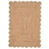 Natural Rounded Edge Jute Rug - Casper