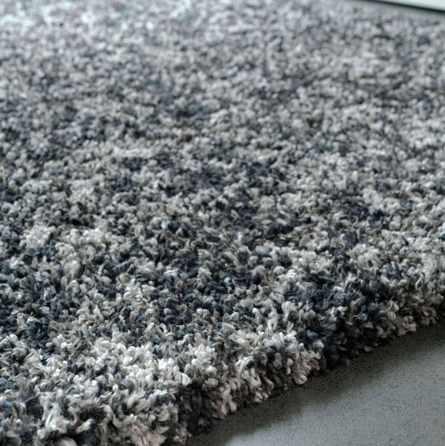 Soft Mottled Grey Shaggy Hallway Rug 4 Soft Mottled Grey Shaggy Hallway Rug - Image 4