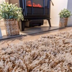 Soft Mottled Brown Shaggy Area Rug -Carpet Discount Store Camberley Latte Brown Shaggy Room Web Bedroom ourberkelyhome Rug 6