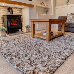 Soft Mottled Brown Shaggy Area Rug -Carpet Discount Store Camberley Latte Brown Shaggy Room Web Bedroom ourberkelyhome Rug 7