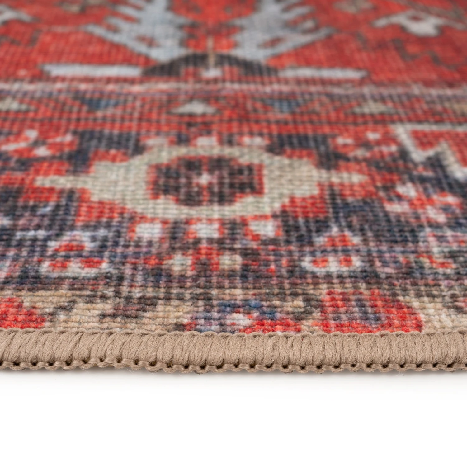 Washable Red Kazak Style Runner - Rudd 6 Washable Red Kazak Style Runner - Rudd - Image 6