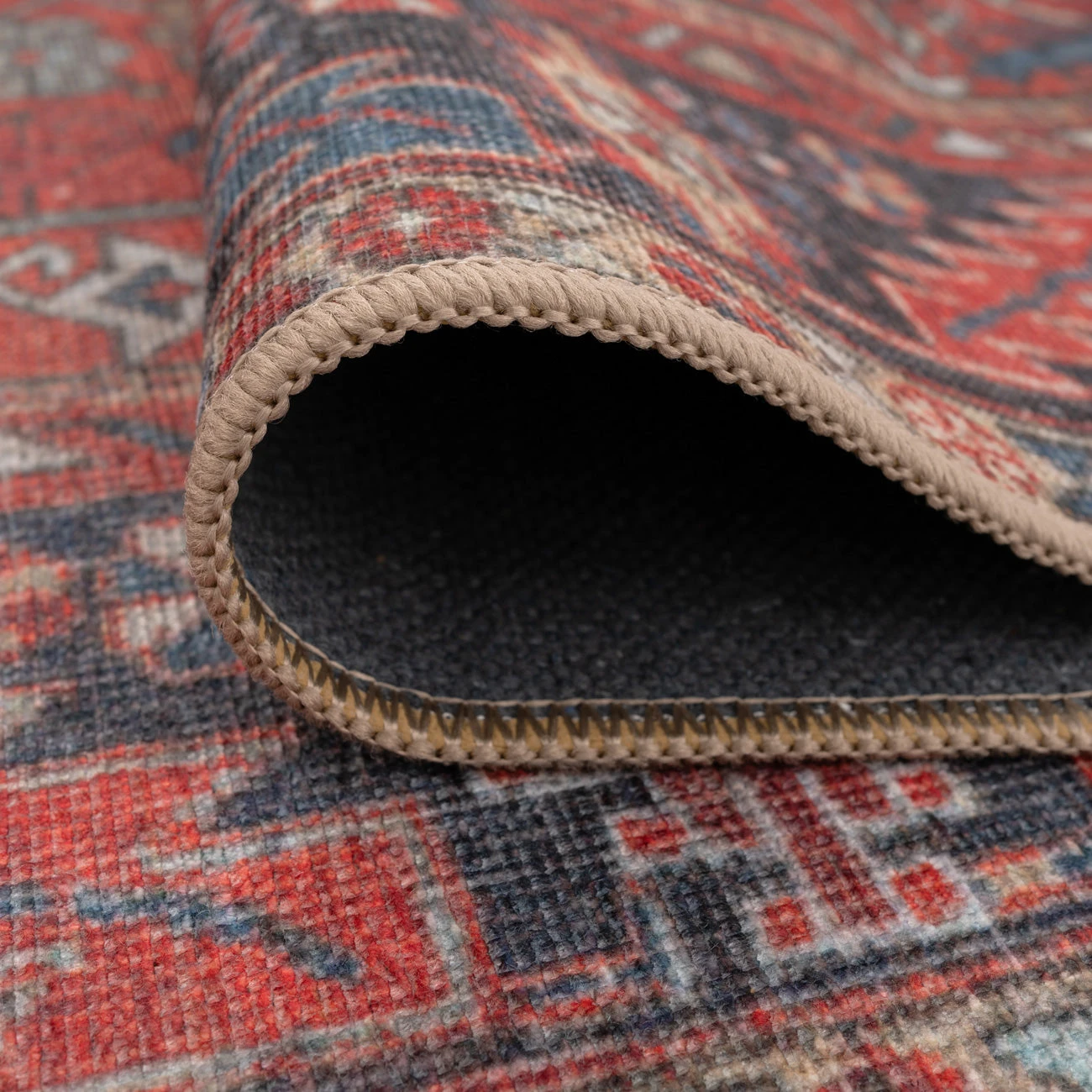 Washable Red Kazak Style Runner - Rudd 10 Washable Red Kazak Style Runner - Rudd - Image 10