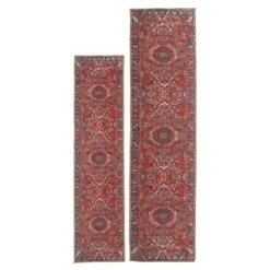 Carpet Discount Store 37 Washable Red Kazak Style Runner - Rudd