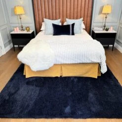 Premium Navy Shaggy Rug - Midnight Navy -Carpet Discount Store IMG 4094