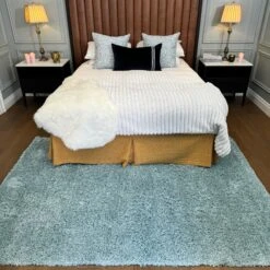 Super Soft Luxury Duck Egg Shaggy Rug -Carpet Discount Store IMG 4103