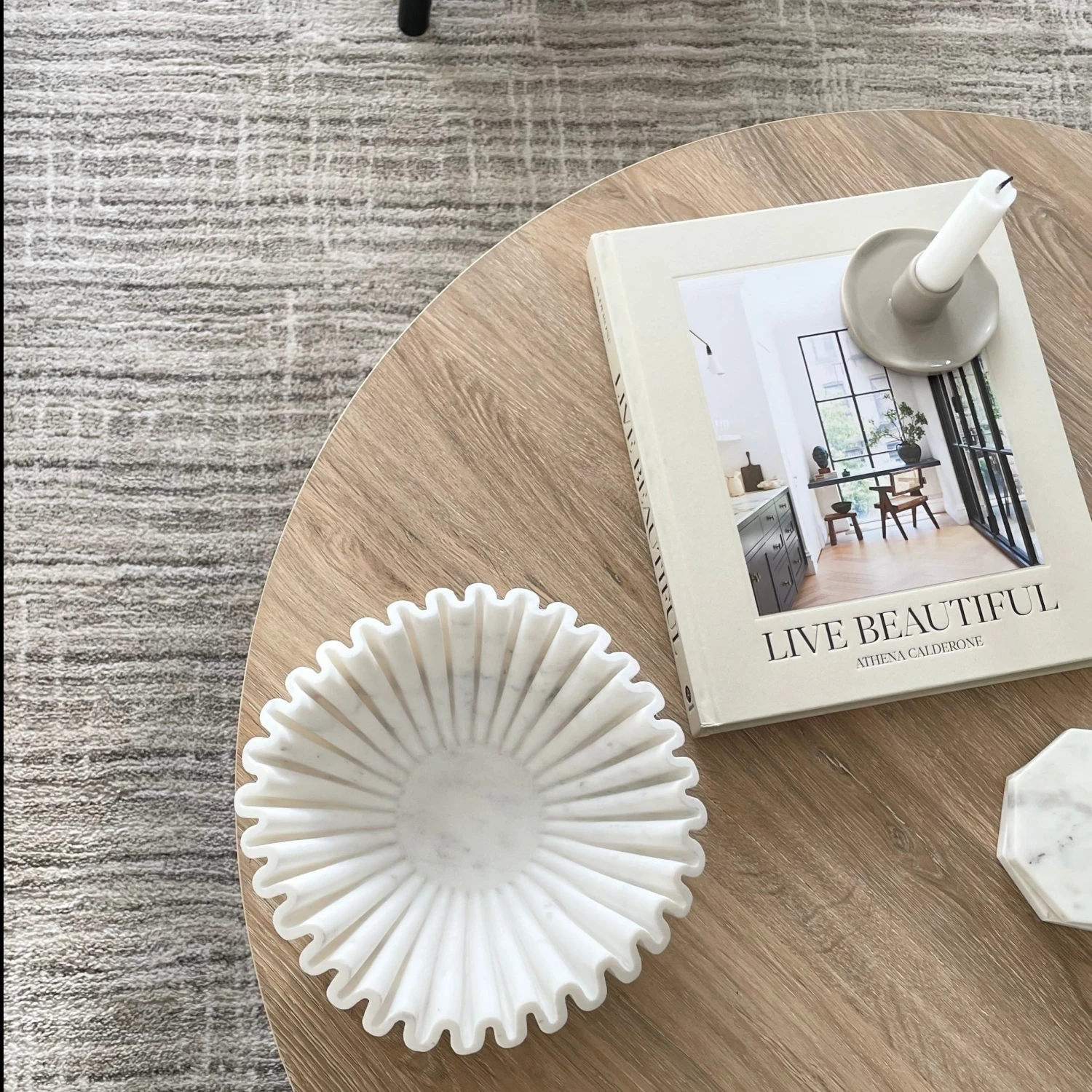 Subtle Beige Geometric Area Rug - Noah 4 Subtle Beige Geometric Area Rug - Noah - Image 4