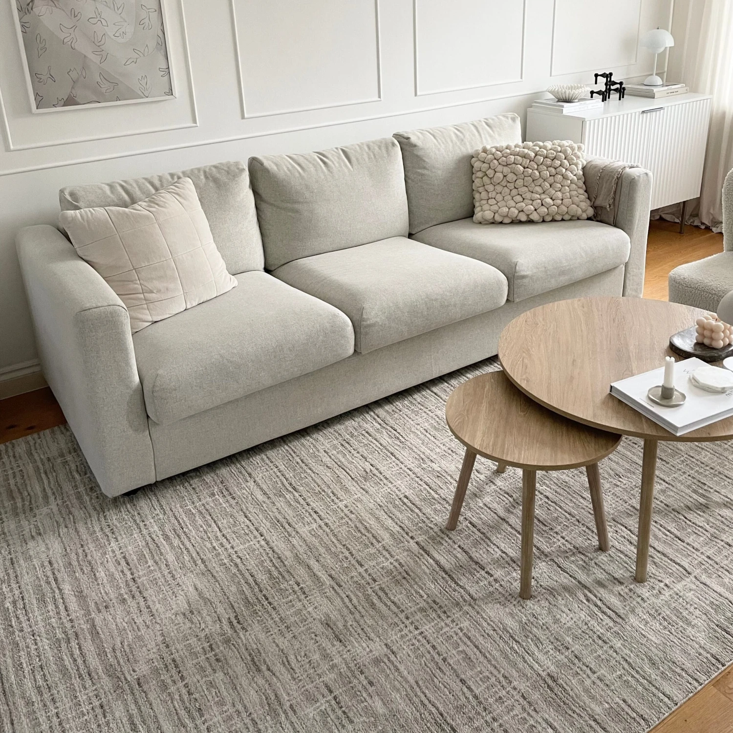 Subtle Beige Geometric Area Rug - Noah 6 Subtle Beige Geometric Area Rug - Noah - Image 6