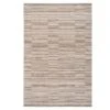 Neutral Beige Linear Living Room Rug - Elias