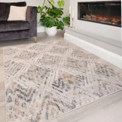 Natural Toned Diamond Hall Runner Rug -Carpet Discount Store Ikaro 20living 20rooms 20rugs 20 111 5B2 5D