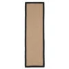 Black Border Jute Runner Rug - Juliette Black