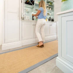 Grey Cotton Border Natural Jute Area Rug -Carpet Discount Store JulietteGreyCottonBorderJute PlainWovenRunnerRoomWebKitchenRug 1 adjustednew