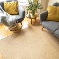 Natural Border Rustic Jute Hallway Runner Rug -Carpet Discount Store Juliette 20Micro 20Border 20RR 20 5 5B1 5D