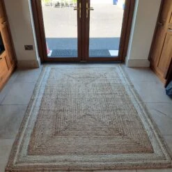 Natural Bordered Jute Rug - Laurel -Carpet Discount Store JuteBraidedLaurel
