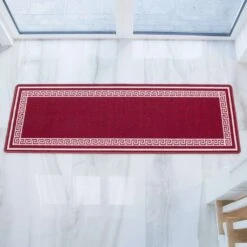Red Hardwearing Kitchen Mat -Carpet Discount Store Luna Key Red Square zpsg9josebq 5B4 5D