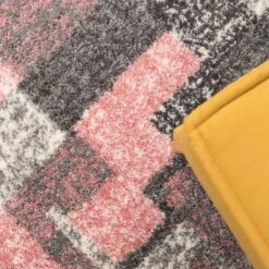 Retro Pink Mottled Shaggy Hall Runner Rug -Carpet Discount Store MURANO 20SHAGGY 20RUG 20234 20 68 5B3 5D