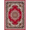 Red Traditional Medallion Living Room Rug