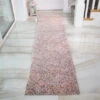 Blush Pink Shaggy Hallway Runner Rug