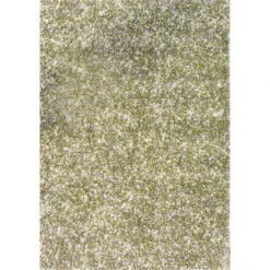 Mottled Dark Green Shaggy Rug For Living Room