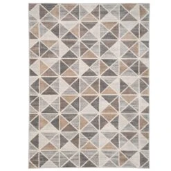 Beige Grey Multi Tile Area Rug