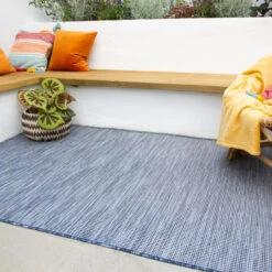 Blue Mottled Indoor | Outdoor Rug