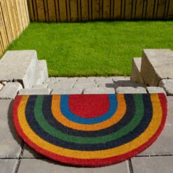 Rainbow Half Moon Coir Entrance Doormat -Carpet Discount Store Rainbow Half Moon 6 Coir Front Door Matcopy