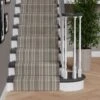 Green Brown Striped Stair Carpet Runner - Cut To Measure