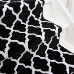 Black Trellis Stair Carpet Runner - Cut To Measure 8 Black Trellis Stair Carpet Runner - Cut To Measure -Carpet Discount Store Stair Carpet 1799 WS11 Black Trellis Stair Carpet Runner Cut to Measure 5 5B2 5D