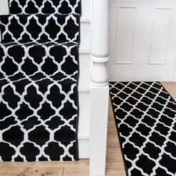 Black Trellis Stair Carpet Runner - Cut To Measure 11 Black Trellis Stair Carpet Runner - Cut To Measure -Carpet Discount Store Stair Carpet 1799 WS11 Black Trellis Stair Carpet Runner Cut to Measure 5 5B5 5D