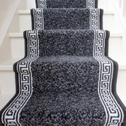 Black Border Stair Carpet Runner - Cut To Measure -Carpet Discount Store Stair Carpet 3619 WS11 Black Border Stair Carpet Runner Cut to Measure 2
