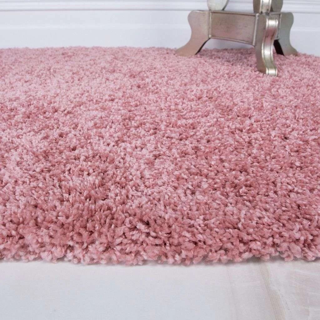 Blush Pink Shaggy Rug 5 Blush Pink Shaggy Rug - Image 5
