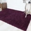 Plum Shaggy Living Room Rug
