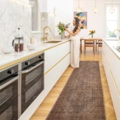 Soft Washable Brown Traditional Rug - Mabel -Carpet Discount Store Washable Mabel room web RRL location 2 1