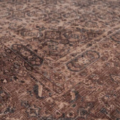 Soft Washable Brown Traditional Rug - Mabel -Carpet Discount Store Washable Mabel detail 07 3
