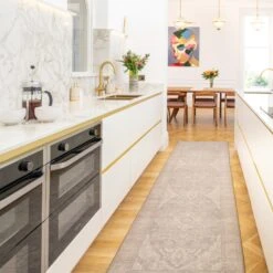 Carpet Discount Store 39 Soft Washable Vintage Beige Runner - Mariana