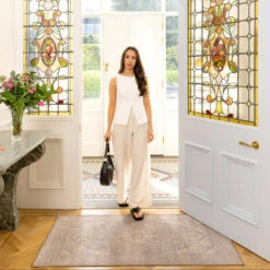 Carpet Discount Store 17 Soft Washable Beige Doormat - Mariana