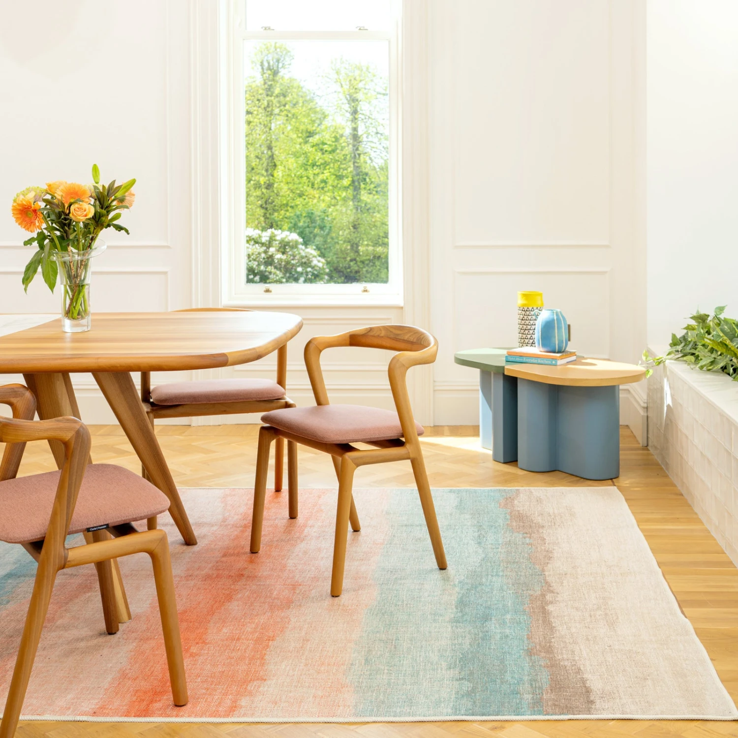 Soft Washable Multicolour Abstract Rug - Solene 3 Soft Washable Multicolour Abstract Rug - Solene - Image 3