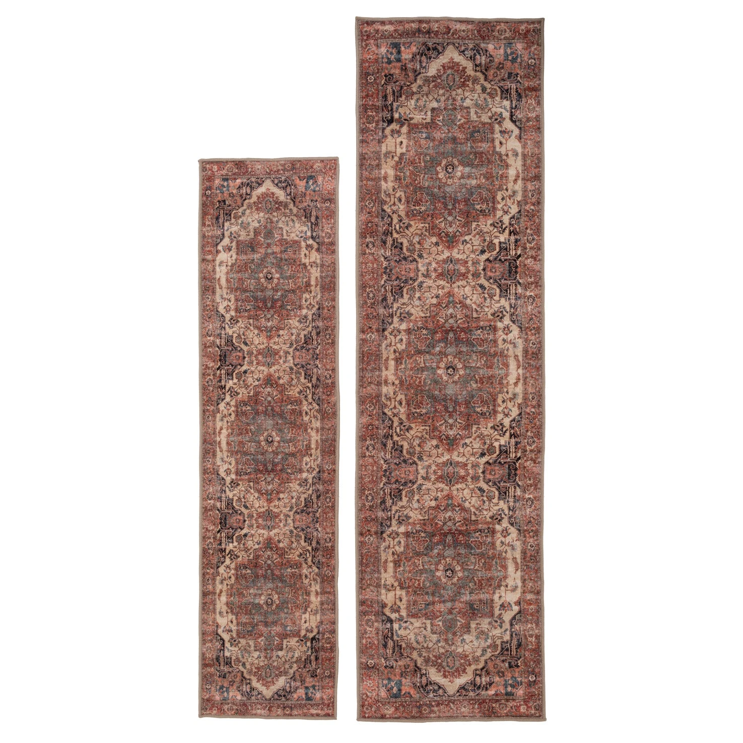 Soft Washable Terracotta Medallion Runner - Verity 8 Soft Washable Terracotta Medallion Runner - Verity - Image 8