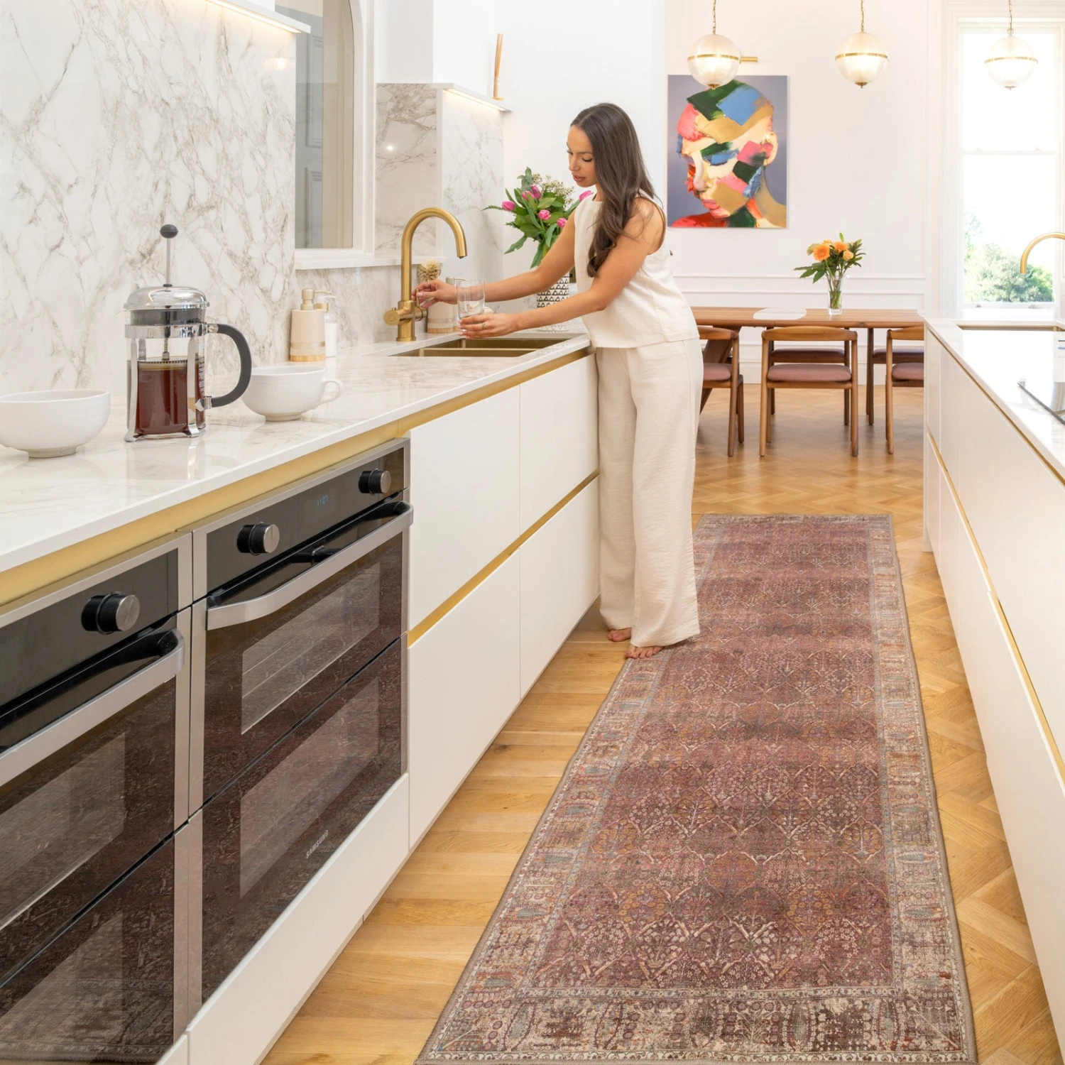 Soft Washable Red Vintage Runner - Violet 1 Soft Washable Red Vintage Runner - Violet