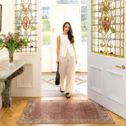 Soft Washable Red Doormat - Violet