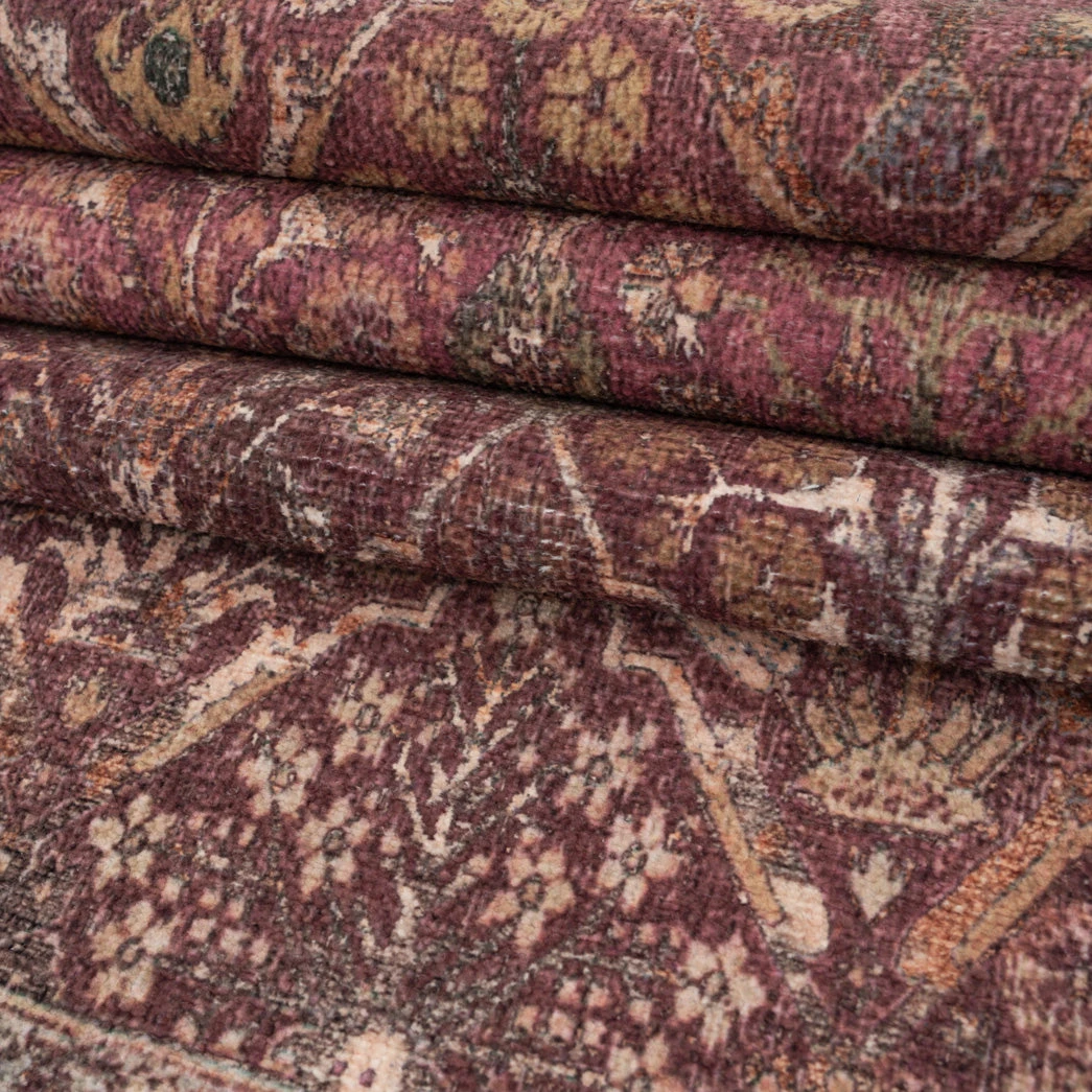 Soft Washable Red Vintage Runner - Violet 4 Soft Washable Red Vintage Runner - Violet - Image 4