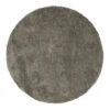 Premium Grey Shaggy Circle Rug - Dove