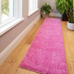 Barbie Pink Shaggy Runner Rug