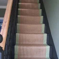 Green Jute Border Stair Carpet Runner - Juliette Green -Carpet Discount Store fdf282a4 0f01 4900 a84f f26d2fcfc46a