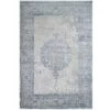 Blue Traditional Distressed Large Dining Table Rugs