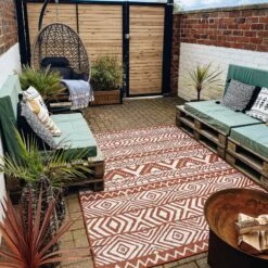 Dark Terra Flatweave Indoor Outdoor Rug - Ruskin -Carpet Discount Store homebythestation 282874702 532440521889093 4252481635083938236 n 2