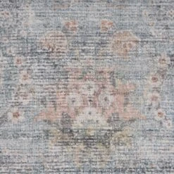 Vintage Blue Terra Floral Rug - Atticus 25 Vintage Blue Terra Floral Rug - Atticus -Carpet Discount Store ishani atticus beige 00319