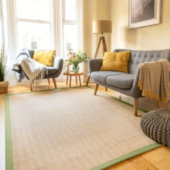 Green Cotton Border Natural Jute Area Rug -Carpet Discount Store julette new green border 03975 copy